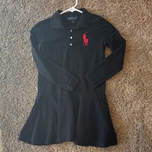 Polo Ralph Lauren Black Dress with Red Logo